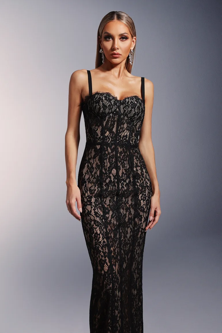 Mellies lace Sleeveless Maxi Dress - 1