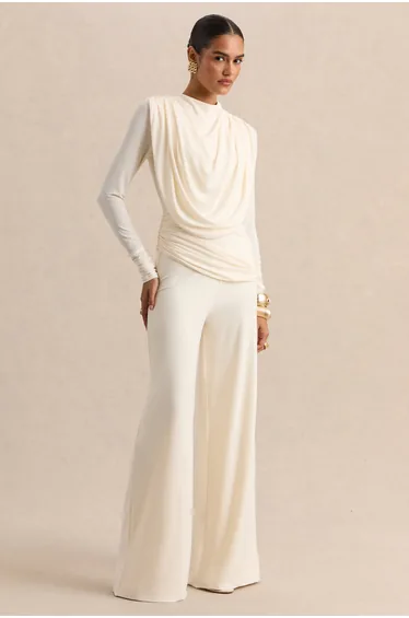 Safirra | White Wide-Leg Trouser