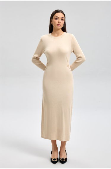 Knitted Dress with Side Detail