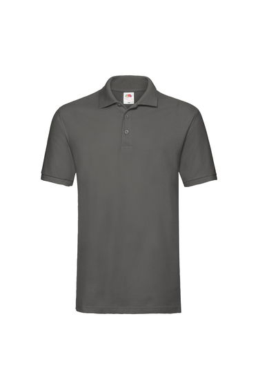 Fruit of the Loom Mens Premium Pique Polo Shirt - Light Graphite