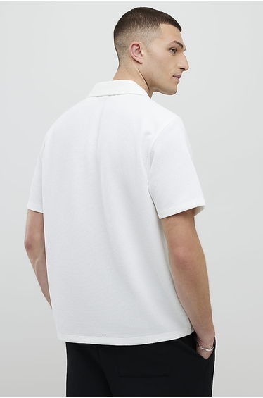 Cream Slim Fit Revere Shirt product thumbnail 3
