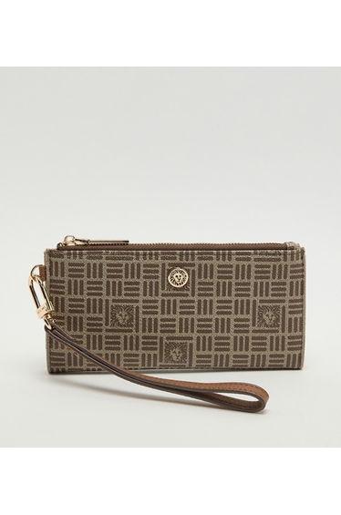 Anne Klein Patterned Zippered Bi-fold Wallet