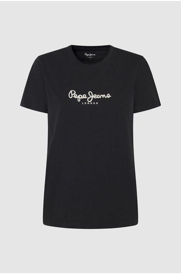 Pepe Jeans Fiore Logo Tshirt Black