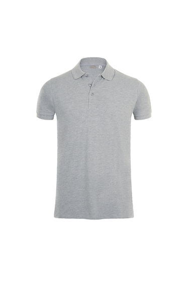 SOLS Mens Phoenix Short Sleeve Pique Polo Shirt - Grey Marl