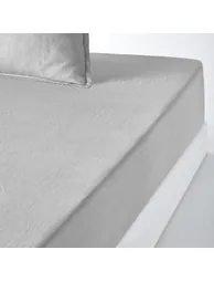 35cm High 100% Washed Linen Fitted Sheet - 2