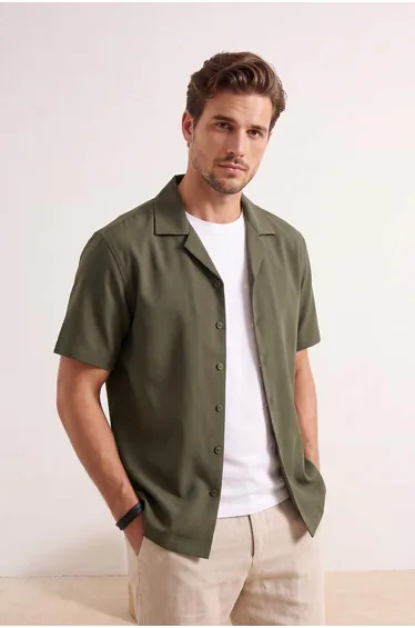 Khaki Oversize Men's Shirt