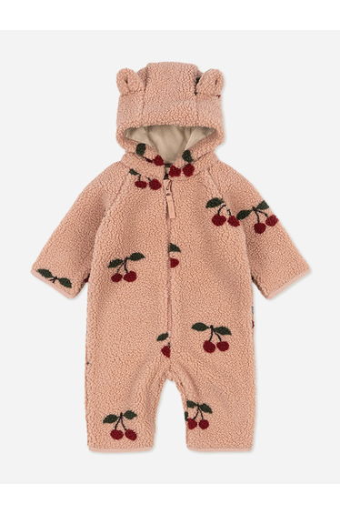 Konges Sløjd Baby Girls Jody Teddy Onesie in Pink