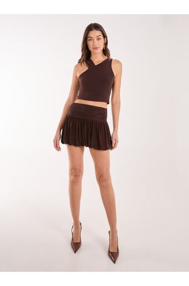 Slinky Puffball Mini Skirt
