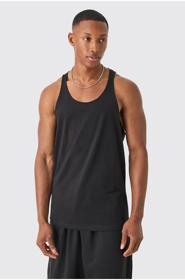 Basic Racer Back Vest - black