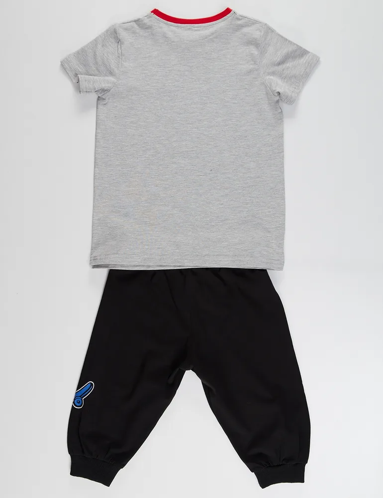 Born to Skate Boy's T-shirt Capri Shorts Set - 3