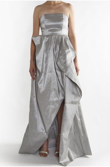 Emma Silver Hi-Low Hem Dress