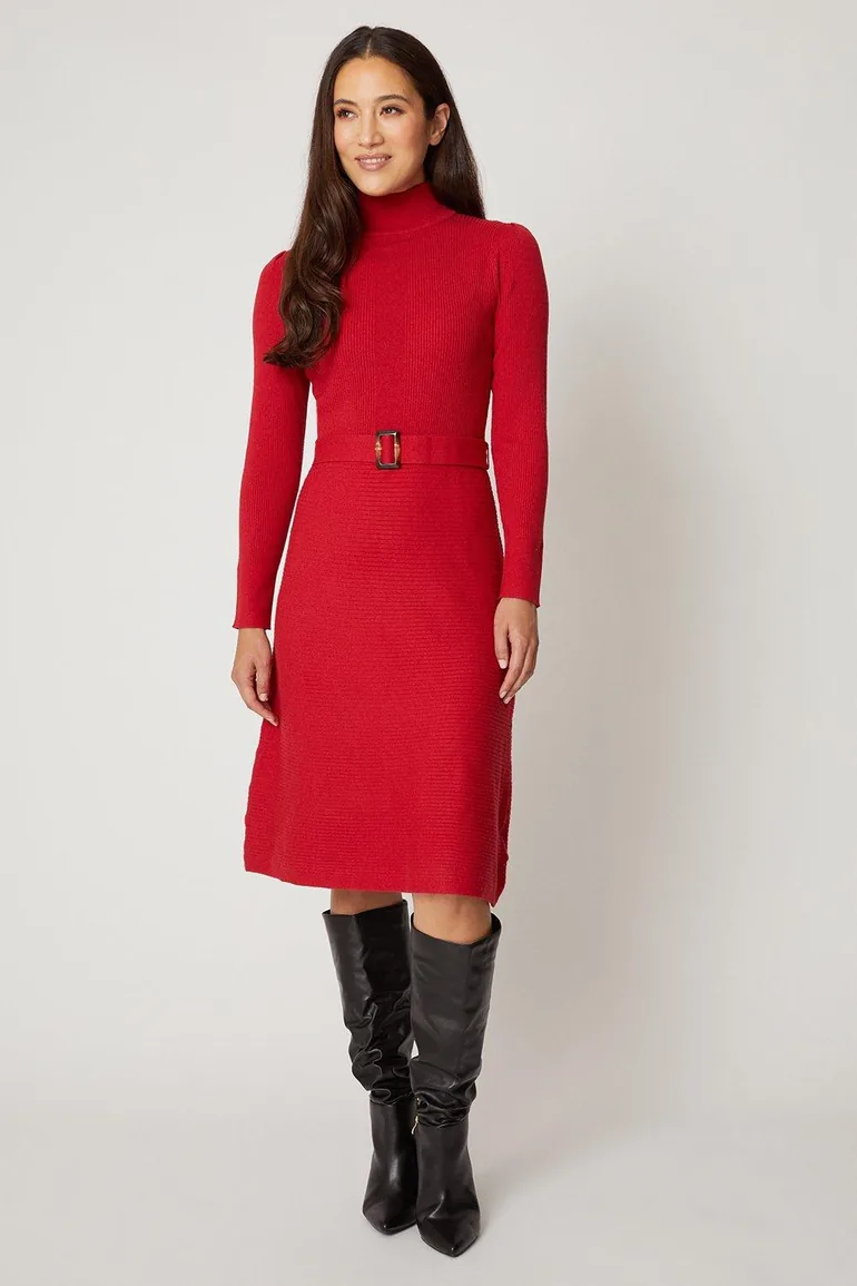 hot pink v neck dress Short Sleeve V-Neck Cotton Dress main image 1