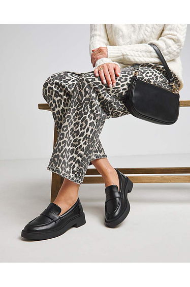 Plain Chunky Loafer Ex Wide