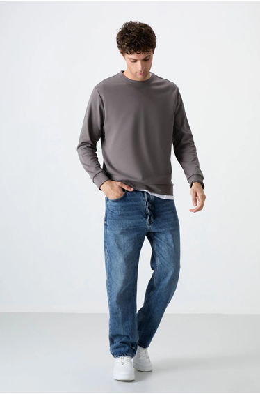 TOMMY Men's Plain Crew Neck Sweatshirt
