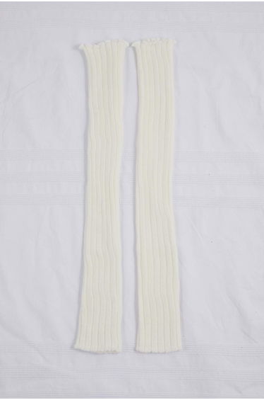 Ecru Plain Leggings Knitted Socks
