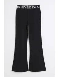 Girls Black Ri Waistband Flared Trousers - 3