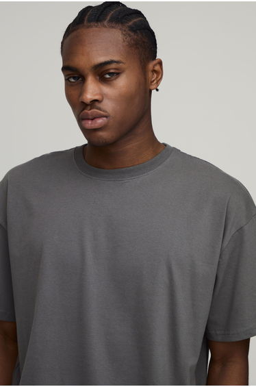 Oversized Dove Worldwide Back Print T-shirt - charcoal