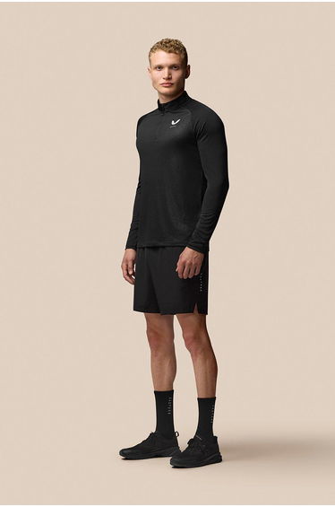 Adapt Aop 1/4 Zip Long Sleeve Top Black