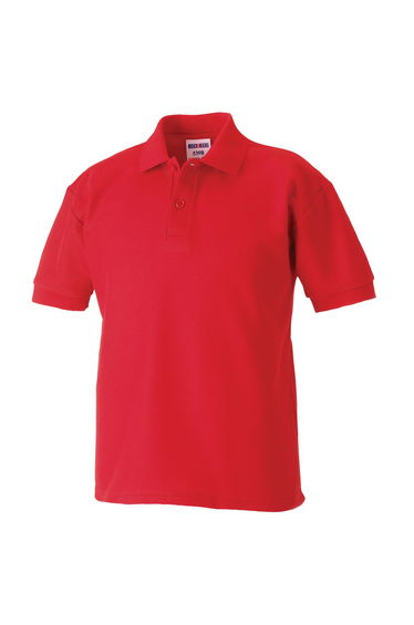 Jerzees Schoolgear Childrens 65/35 Pique Polo Shirt (Pack of 2) - Bright Red
