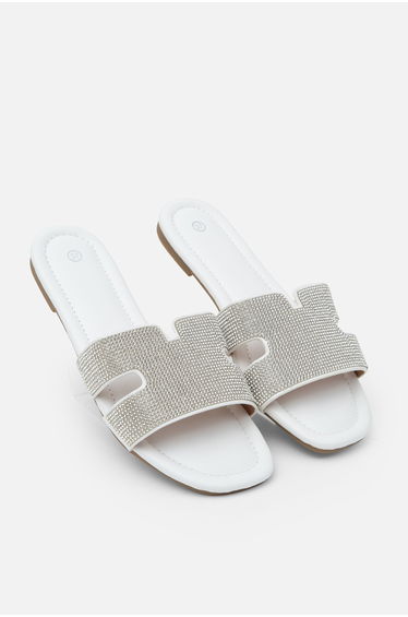 Lemonade Crystal Lush Halo Sliders White