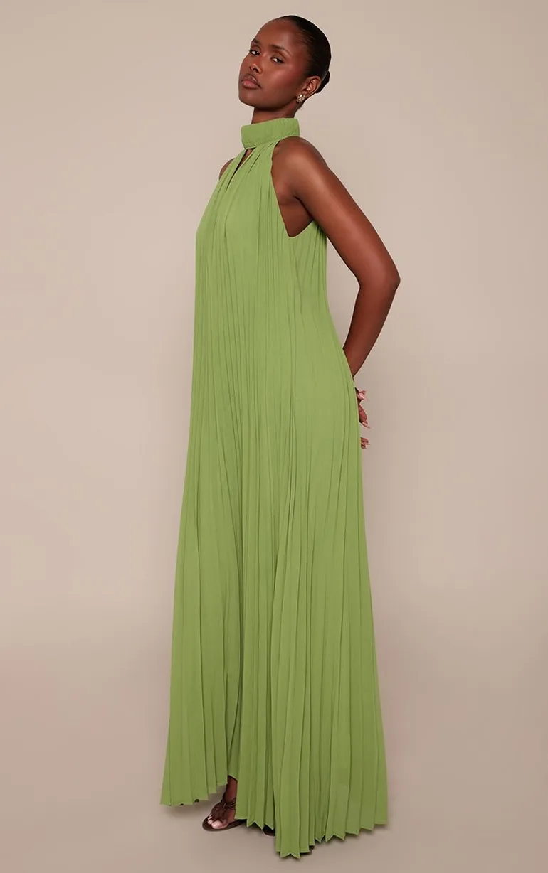 plisse green dress Buy River Island Green Petite Long Sleeve Plisse Midi Dress from Next USA