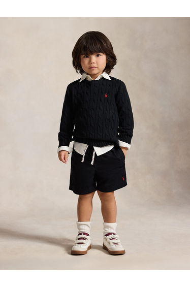 Ralph Lauren Boys Cable Knit Jumper in Black