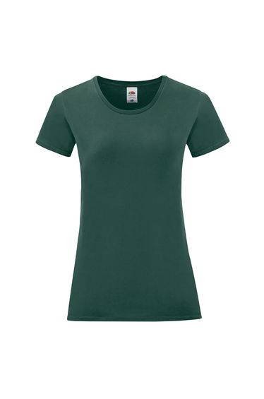 Fruit Of The Loom Womens/Ladies Iconic T-Shirt - Forest