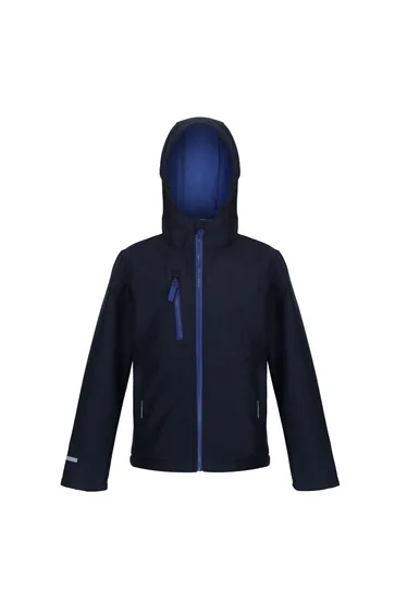 Regjun Childrens/Kids 3 Layer Soft Shell Jacket - Navy/New Royal