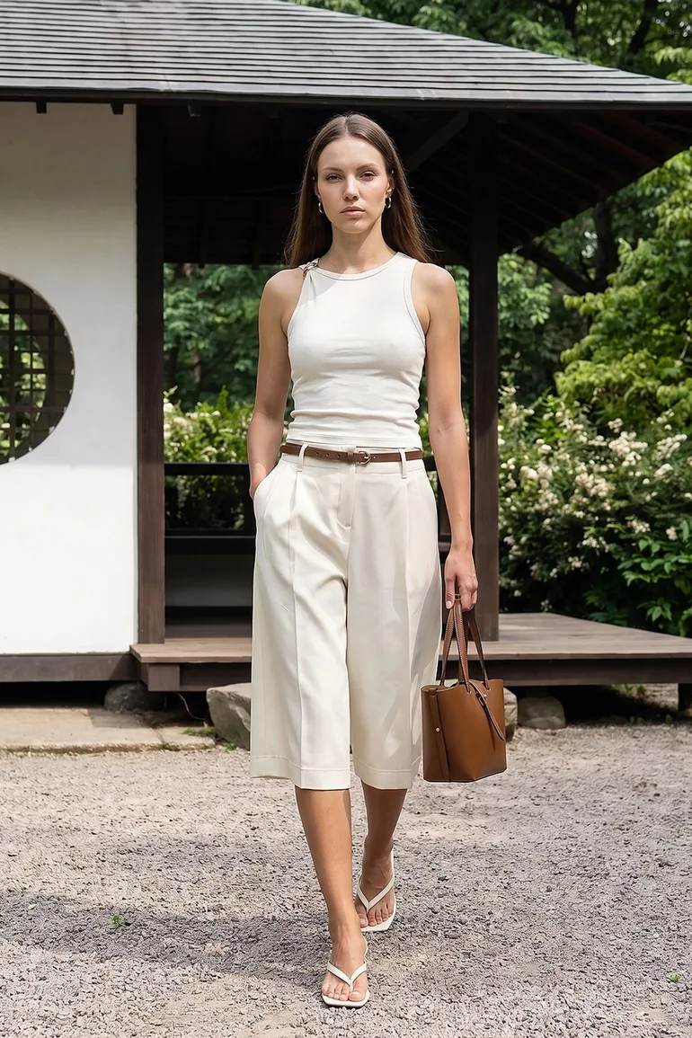 DILVIN Sleeveless Slim-fit Cami Blouse