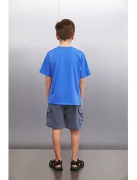 DATHAL Men's Saks Blue T-Shirt - 4