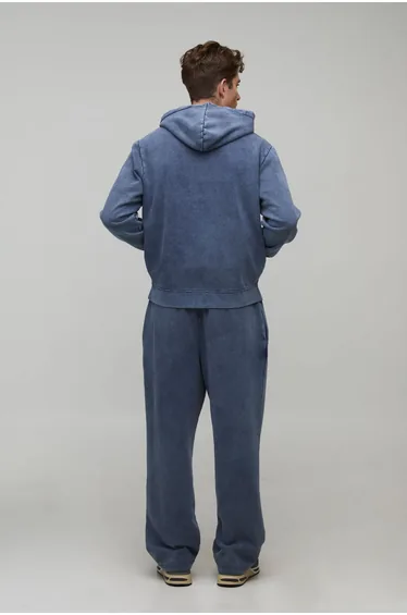 بنطلون رياضة بوهو مان كحلي بقصة مستقيمة