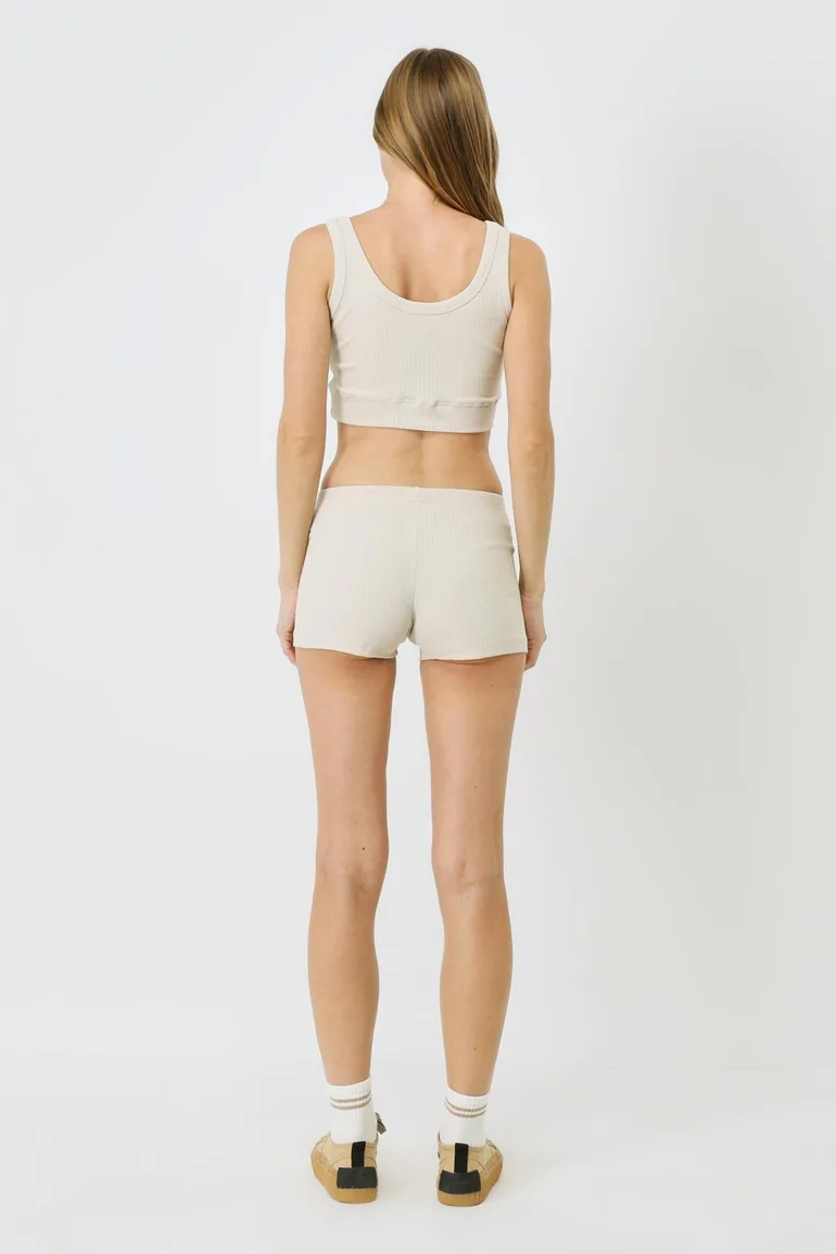 Women's Ribbed Knitted Short Boxer - 4