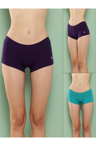 Pack of 2 - Solid Cotton Boyshorts