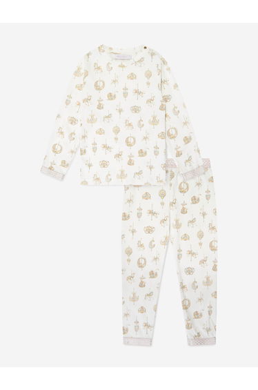 Atelier Choux Kids Carousel Loungewear Set in White