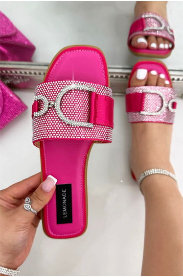 Crystal Imperial Icon Sliders Hot Pink
