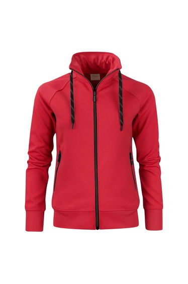 Printer Womens/Ladies Jog Sweat Jacket - Red