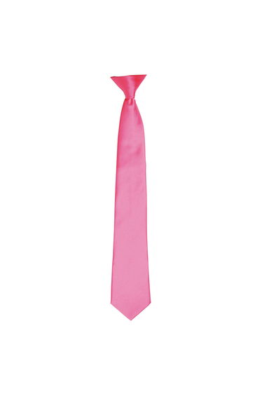 Premier Colours Mens Satin Clip Tie - Fuchsia