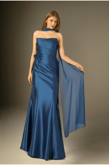 Lazurite Elegance Navy Strapless Dress