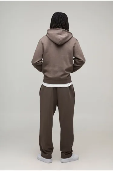 بنطلون رياضة بوهو مان بني بقصة مستقيمة