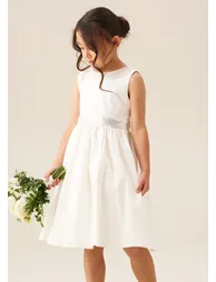 Cassidy Ivory Sequin Bow Dress