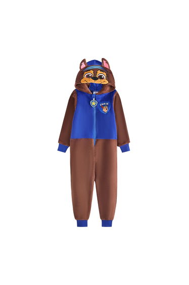 Paw Patrol Childrens/Kids Chase Applique Face All-In-One Nightwear - Brown/Royal Blue