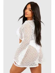 Plus Jersey Knitted Beach Co Ord - 1