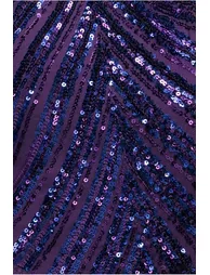 Goddiva One Shoulder Sequin Jumpsuit - Purple - 3