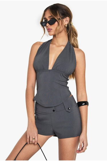 Bengaline Button Detail Short