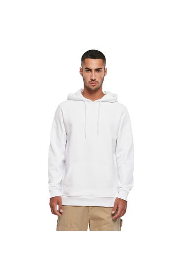 Build Your Brand Mens Ultra Heavy Regular Hoodie - White