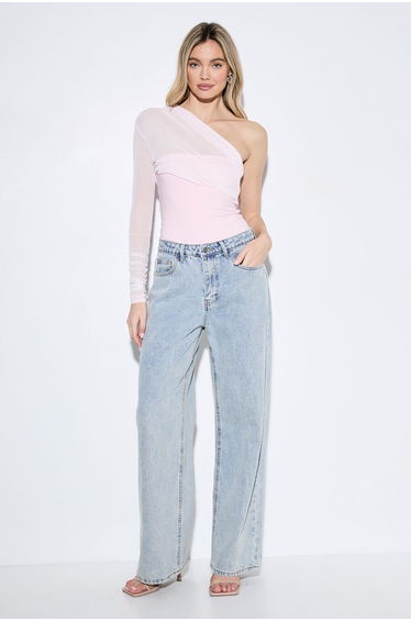 Mesh One Shoulder Bodysuit