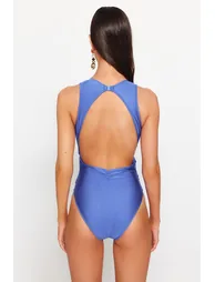 Swimsuit - Dark blue - Plain - 5