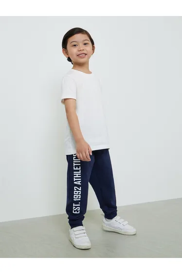 Kids Navy Blue Joggers with Drawstring