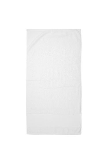 Towel City Printable Border Hand Towel - White