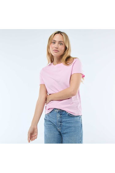 Short-sleeved jersey T-shirt PINK